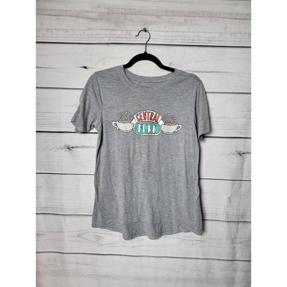 Friends‎ Womens T-Shirt Central Perk Gray Heathered Short Sleeve Crew Neck M - Picture 1 of 4